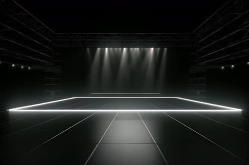 podium Futuristic showcase with platform for product displaying. Empty modern stage display