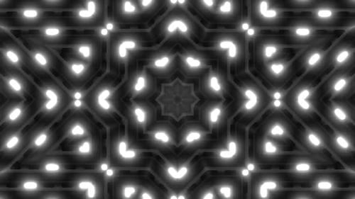 Las luces brillantes dinámicas bailan sin problemas sobre un fondo oscuro