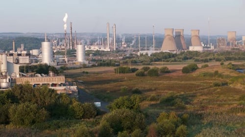 Aerial view of Grangemouth Refinery, United Kingdom.