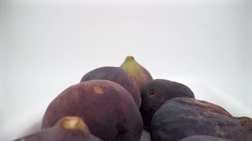 Figs close up on white background isolated 4K
