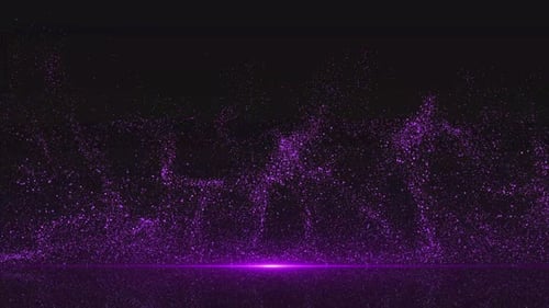 Dynamic Purple Particle Wave Abstract Motion Background