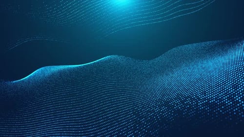 Futuristic Blue Digital Wave Abstract Background
