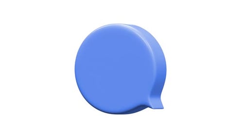 Clean 3D Message Bubble Text Reveal