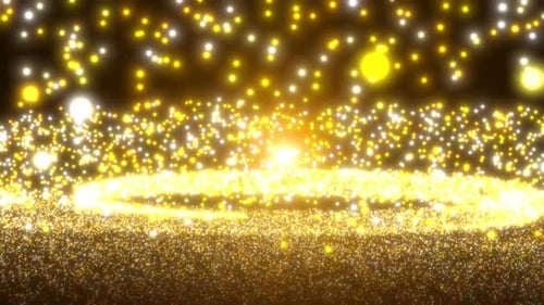 Dots particle spiral background. Abstract colorful Award Background