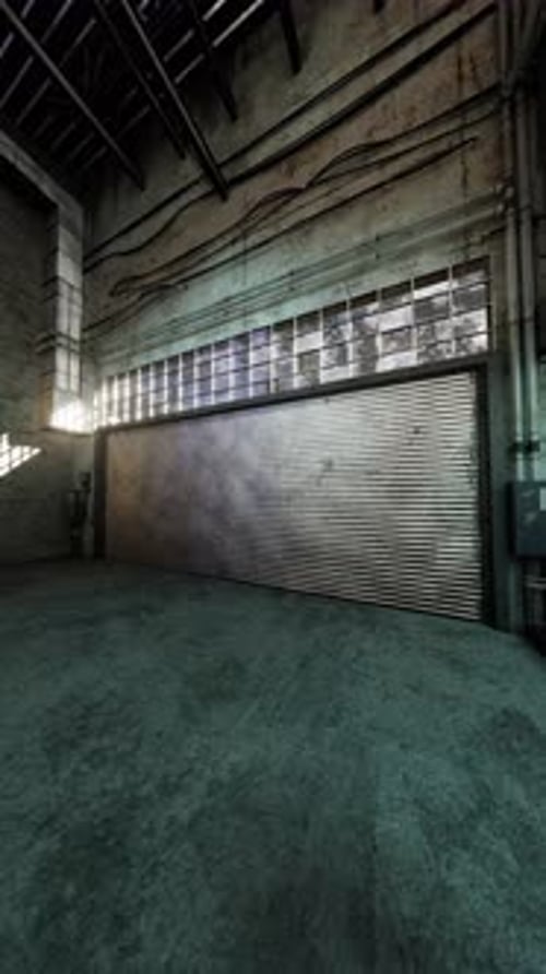 Open Door Reveals Empty Garage