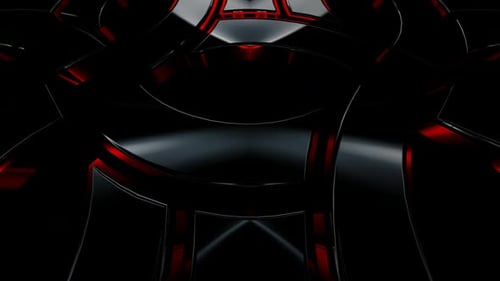 Abstract Background with Black and Red Elements, Exclusive, Figure, 3D Render, Shape, Unique Design