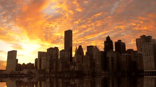 Captivating View of the City During Sunset
