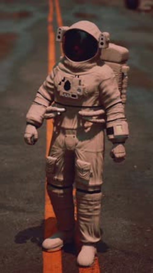 Lonely Astronaut in Deserted City