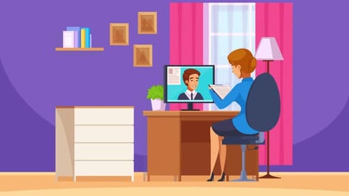 Online-Vorstellungsgespräch von zu Hause aus