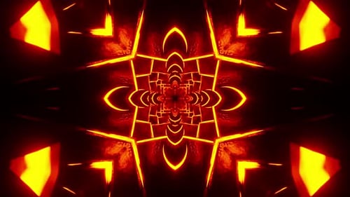 Burning Mandala Neon Tunnel Video