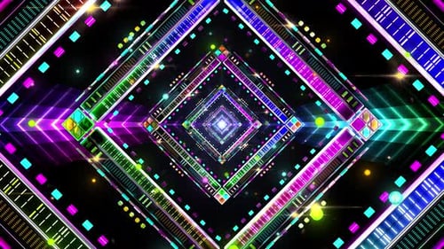 Square Neon Tunnel
