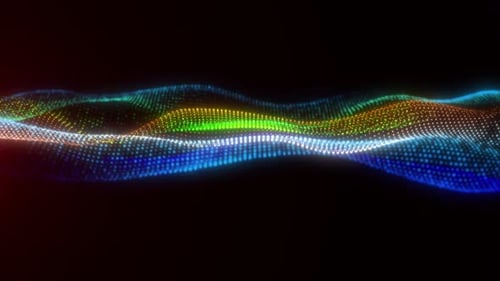 Gradient color particle wave motion background