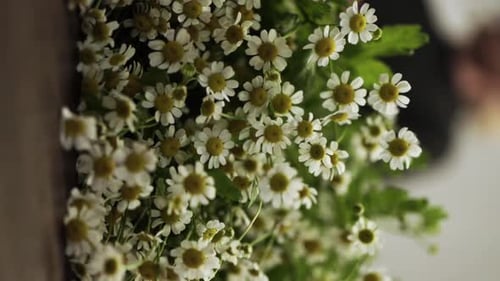 Florist making bouquet in flower shop Vertical ES