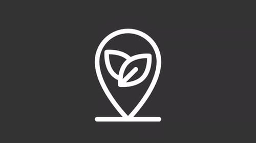 Outdoor ecology ui icon white line animation