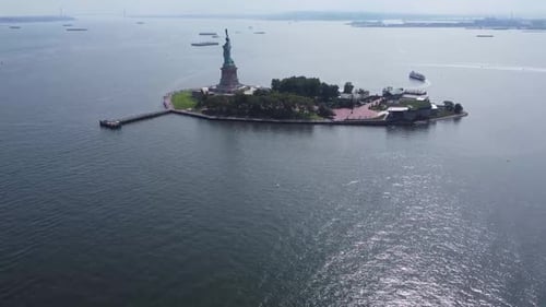 Statue of Liberty island in new york city