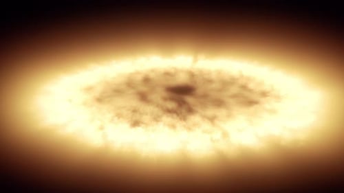 Glowing Fiery Energy Ring Abstract Reveal