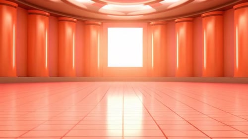 Podium Futuristische Vitrine mit Plattform für Produktausstellungen. Leeres modernes Bühnendisplay