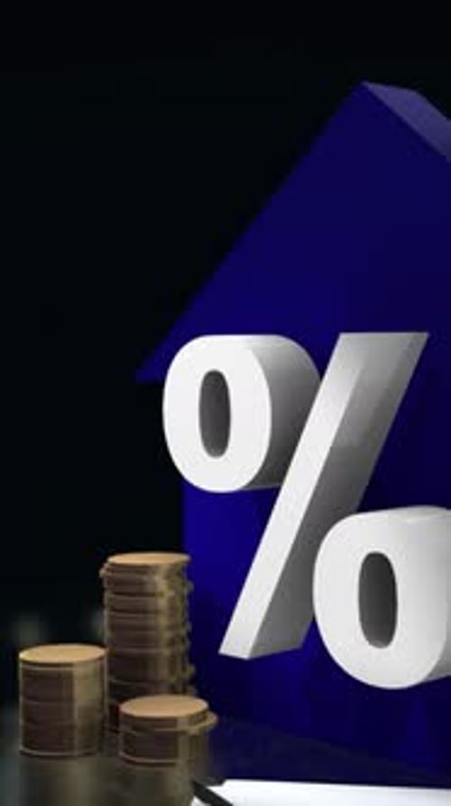 Percent Symbol Finance Trading Background Vertical
