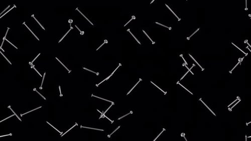 Nails loop tile swirling with alpha. This mechanical 3D animation with an alpha channel is loopable