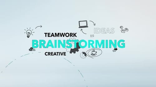 Infographic Brainstorming Typography Background