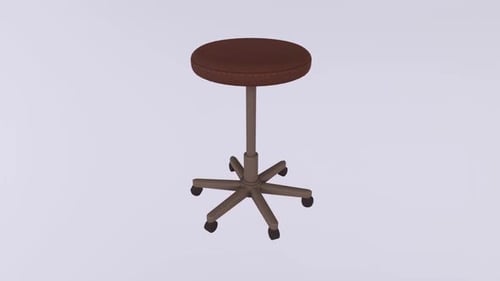 Moderner höhenverstellbarer brauner Hocker
