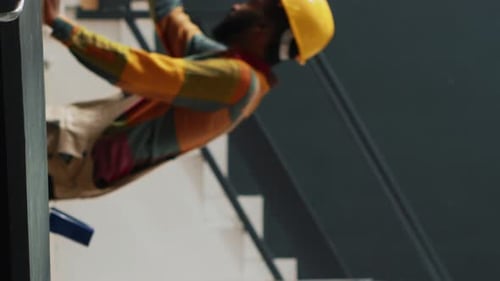 Vertical Video Retail Workers Checking Packages of Supplies in Depot