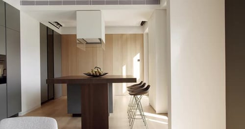 Beautiful Kitchen Interior with New Stylish Furniture Kitchen with an Island