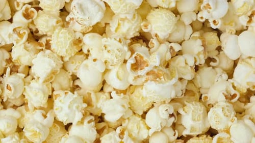 Popcorn Stop Motion Video Popcorn Changing Background Junk Food or Snack Resolution Video Banner