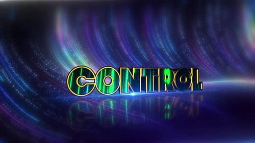 Control Futuristic Neon Text On Cybernetic Canvas