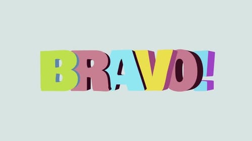 3D Bravo! Title Animation In Cartoonish Style