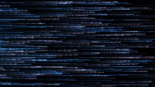 Lignes de données numériques HD Matrix | Boucle de fond de flux de code futuriste dans le cyberespace