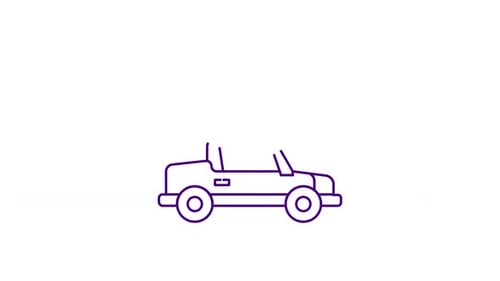 Voiture animée avec icône d'amour