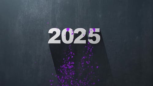 2025 Text Cracked Purple