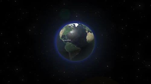 Earth Zoom From Space To El Salvador