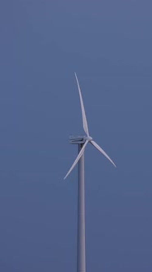 Rotating Wind Turbine Generating Clean Renewable Energy