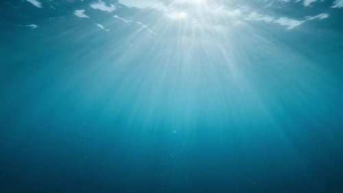 Underwater Shimmering Light Rays
