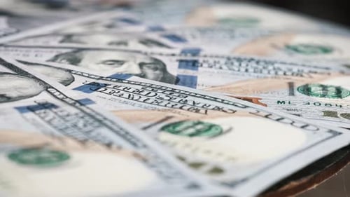 Dollars Rotate CloseUp