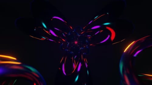 Bucle VJ abstracto y vívido con patrones fascinantes