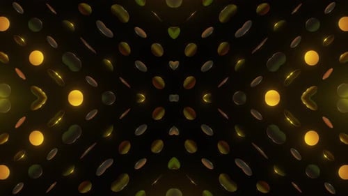 Dynamic Abstract Golden Shimmering Circles Pattern