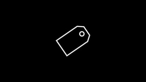 Synergy Collection: Animation of a tag in center over a black background