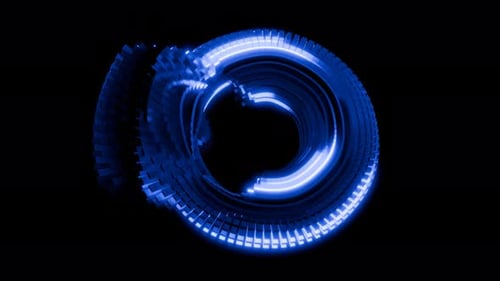 Changing Shape Donut 4 K Vj Loop – Abstract Morphing Animation Blue