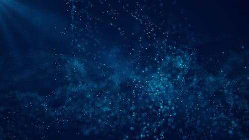 Futuristic Blue Glowing Particle Stream Abstract Background