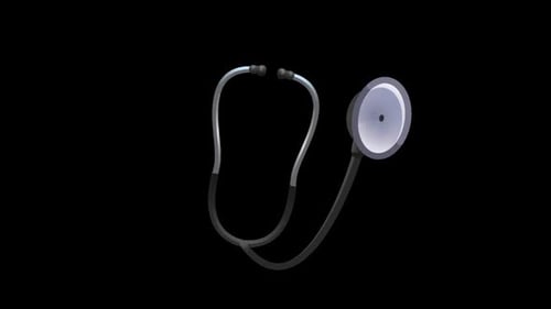 Animated Stethoscope Icon Reveals for Medical Content