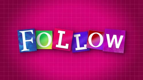 Vibrant Retro Follow Text Reveal Animation