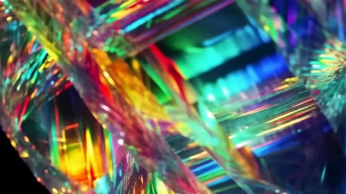 Fundo abstrato de refração de cristal iridescente com Rainb