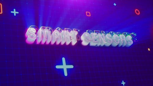 Neon Futuristic Glitch Text Reveal Title Animation