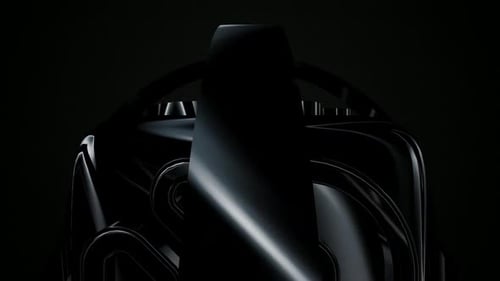 Abstract Glossy Black Shapes Morphing Animation Loop