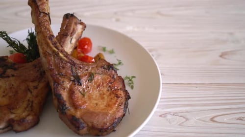Delicious Grilled Pork Chops on Display