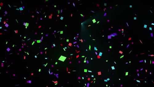 Colorful Party Popper Confetti Falling Overlay Background Loop V2
