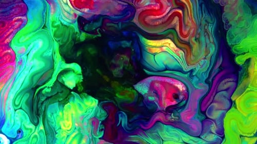 Abstract Swirling Paint Background with Vibrant Colors